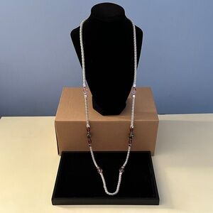 Elegant Silver Beaded Necklace